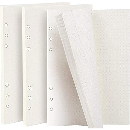 ZKSM Planner Refill Paper 5mm Squared Ruled Inserts Paper with A5 6 Holes 135 Sheets/270 Pages Binder Grid Notepaper for Filofax Bullet Journals Diary, 8.26x5.59 Inch (Dotted)