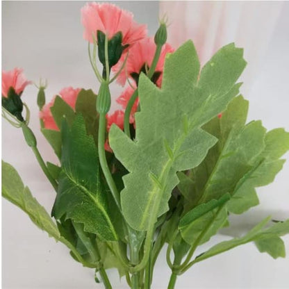 Corkwaw 40 Heads Artificial Carnations,Silk Hydrangea Bouquet Decoration Plastic Plant Suitable for Photo Props Family Party Home Decoration Bridal Wedding Bouquet Decoration (Pink)