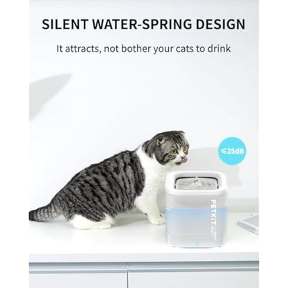 PETKIT Cat Water Fountain for Drinking, EVERSWEET SOLO SE, 1.85L Ultra Quiet Cat Fountain, Activated Carbon Filter, Upgraded Pump with Dry-Run Protection, Smart LED Light, Separate Base