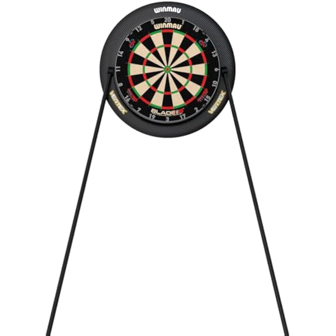 WINMAU Vertex Dart board Stand - Portable, Adjustable & Mount-Free Dartboard Stand System - Professional Darts Accessory - Compatible with All Dartboards