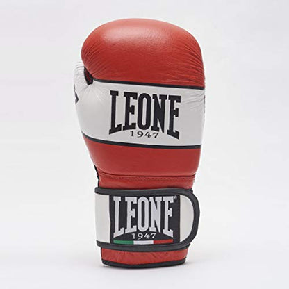 LEONE 1947, Shock Boxing Gloves, Unisex Adult, Red, 10 OZ, GN047