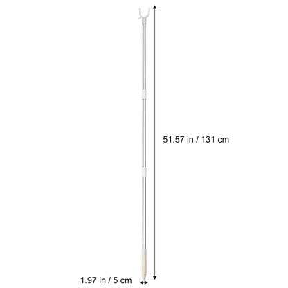 Angoily Adjustable Clothesline Pole Clothes Hook Pole for Wardrobe Garment Reach for Balcony Laundry Drying Splicable Clothes Rod for Hanging and