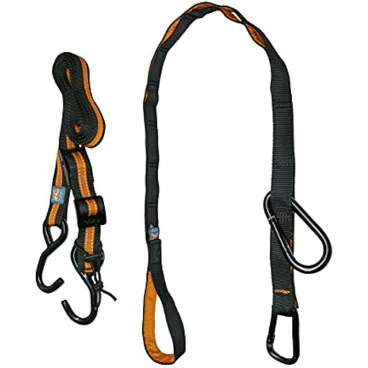 Kurgo Auto ZipLine for Dogs, Dog Safety Restraint for Car, Boat or Campsite, Quick & Easy Installation, Adjustable Length, Black/Orange
