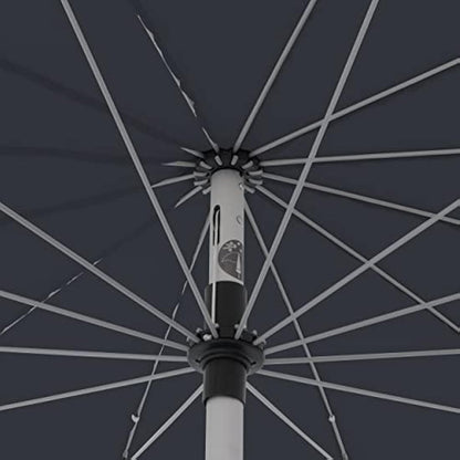 Doppler Asia Look SL-AZ Auto Tilt Parasol, 250 cm, Anthracite, Garden Umbrella, Bendable, Crank Umbrella with UV Protection 50+, Aluminium Crank Umbrella, Rain-Repellent Polyester Canopy