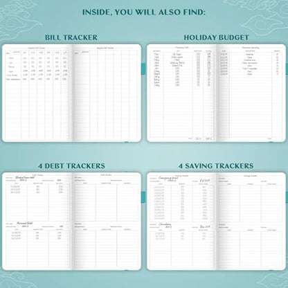 Legend Budget Planner – Financial Organizer Book. Money Account & Expense Tracker Notebook Journal for Household Monthly Budgeting (Turquoise)