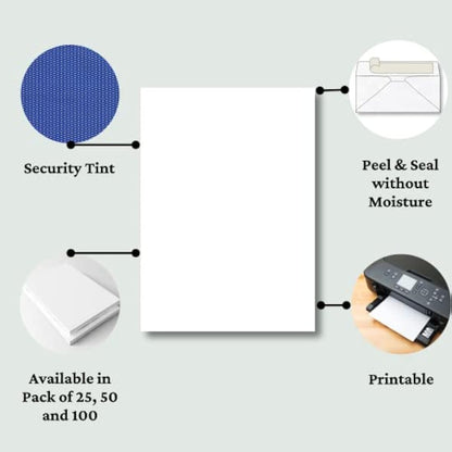 TRIPLE PRIO A4 C4 White Peel and Seal Pocket Envelopes 229 x 324 mm - Secure Self Seal No Window Design - Pack of (100)