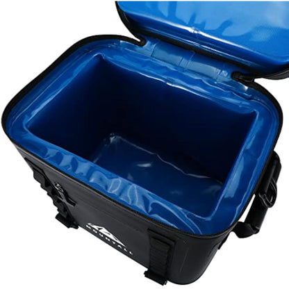 MOUNTALL Soft Cooler 24 Can Cooler Bag With 2 Ice Pack, Leak Proof Zipper, Portable Ice Cooler for Camping, Hiking, Travel, Lunch, Work, Cars, Picnics, Beaches & Trips