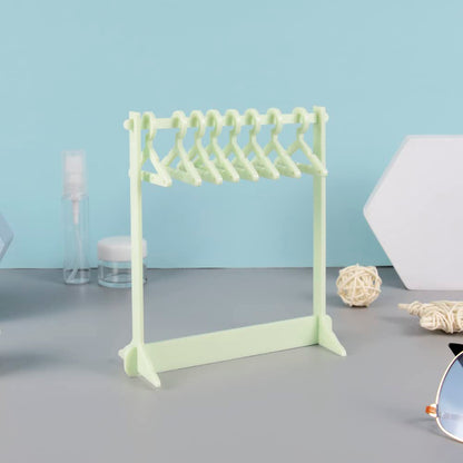 NatSumeBasics Green Earring Holder Stand Clear Acrylic Earrings Rack Mini Hangers Display Stand Jewelry Organizer Storage for Women Girls (Green)