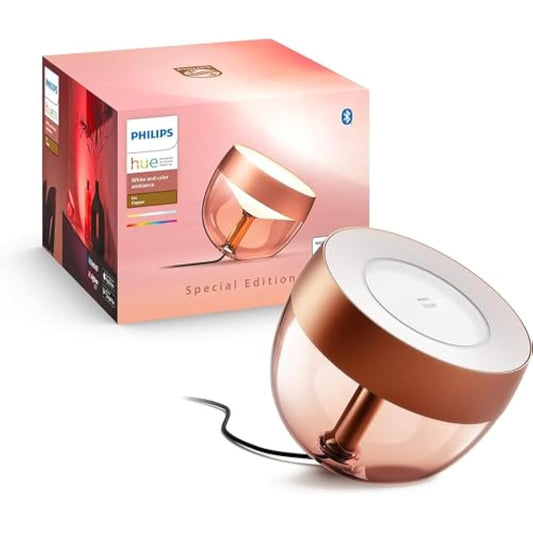 Philips Hue Iris White and Colour Ambiance Smart Table Light v4 [Copper] with Bluetooth. Works with Alexa, Google Assistant and Apple Homekit