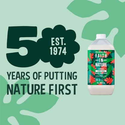 Faith In Nature Organic Aloe Vera Conditioner, Soothing for Normal Hair & Scalp, Vegan & Cruelty Free, No SLS, Silicones or Parabens, 5L Refill Pack