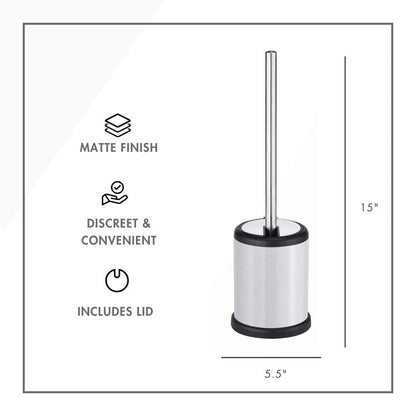 ToiletTree Products Deluxe Toilet Brush with Lid, White
