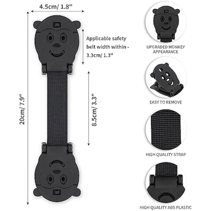 QOPAHI Anti Escape Car Seat Strap Baby Harness Chest Clip, Baby Safety Strap Prevent Kids Taking Their Arms Out of Child Car Seat/High Chairs/Strollers, Car Seat Safety Clip with 2 Dolls(2 Pack)