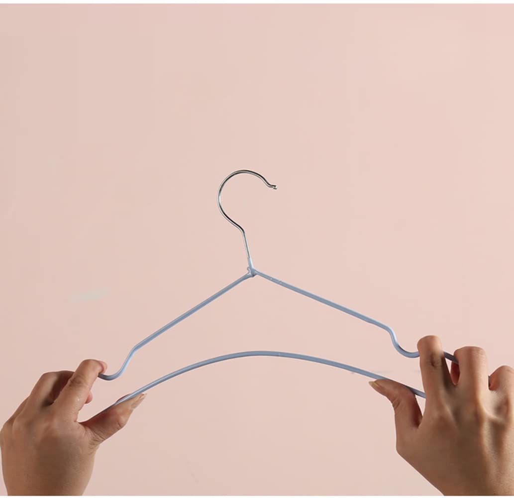 DDGAO Premium Rubber Coated Metal Hangers - Heavy Duty - Space Saving Organiser Clothes Hangers For Wardrobes Coat Rack Rails Thin and Non-Slip