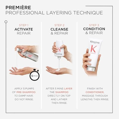 Kérastase Première Anti-Frizz Filler Heat Protecting Hair Serum for Damaged Hair with Peptides 90ml [STEP 4- PROTECT & REPAIR]
