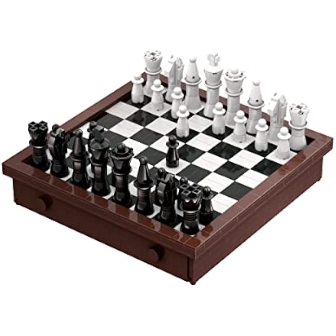 APOSTROPHE Games Building Block Deluxe Chess Set - 1,024 Pcs - Build Your own Chess Pieces & Board, Compatible with All Major Building Blocks