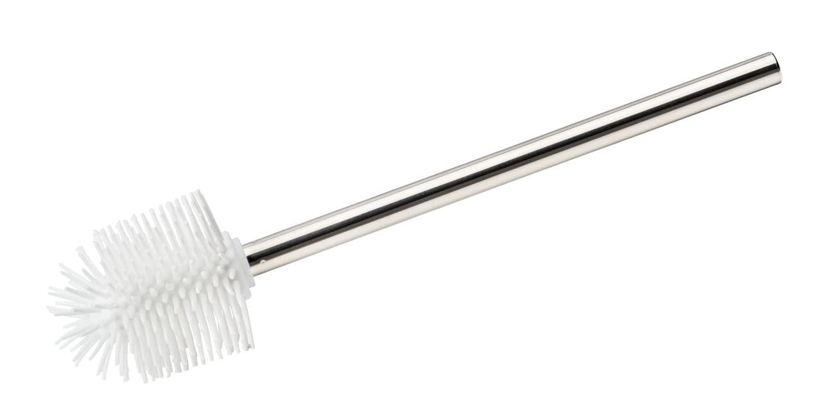 WENKO Silicone Replacement Toilet Brush, with Non-Stick Effect, White, 7.5 cm