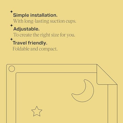 Tommee Tippee Sleeptight Portable Blackout Blind with Suction Cups, Adjustable and Lightweight, Large, 130 x 198cm