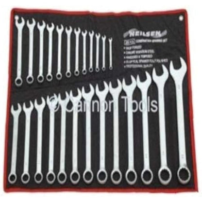 Neilsen ct0795 Spanner Set 25pc (Combination-Satin Finish) 6-32mm, Silver