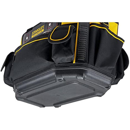 STANLEY FATMAX Round Top Rigid Tool Bag, 18", Quick Tool Access with Wide Opening Zip Design, Multiple Internal and External Pockets, Carry Handle and Shoulder Strap, 20kg Load Capacity, FMST1-70749