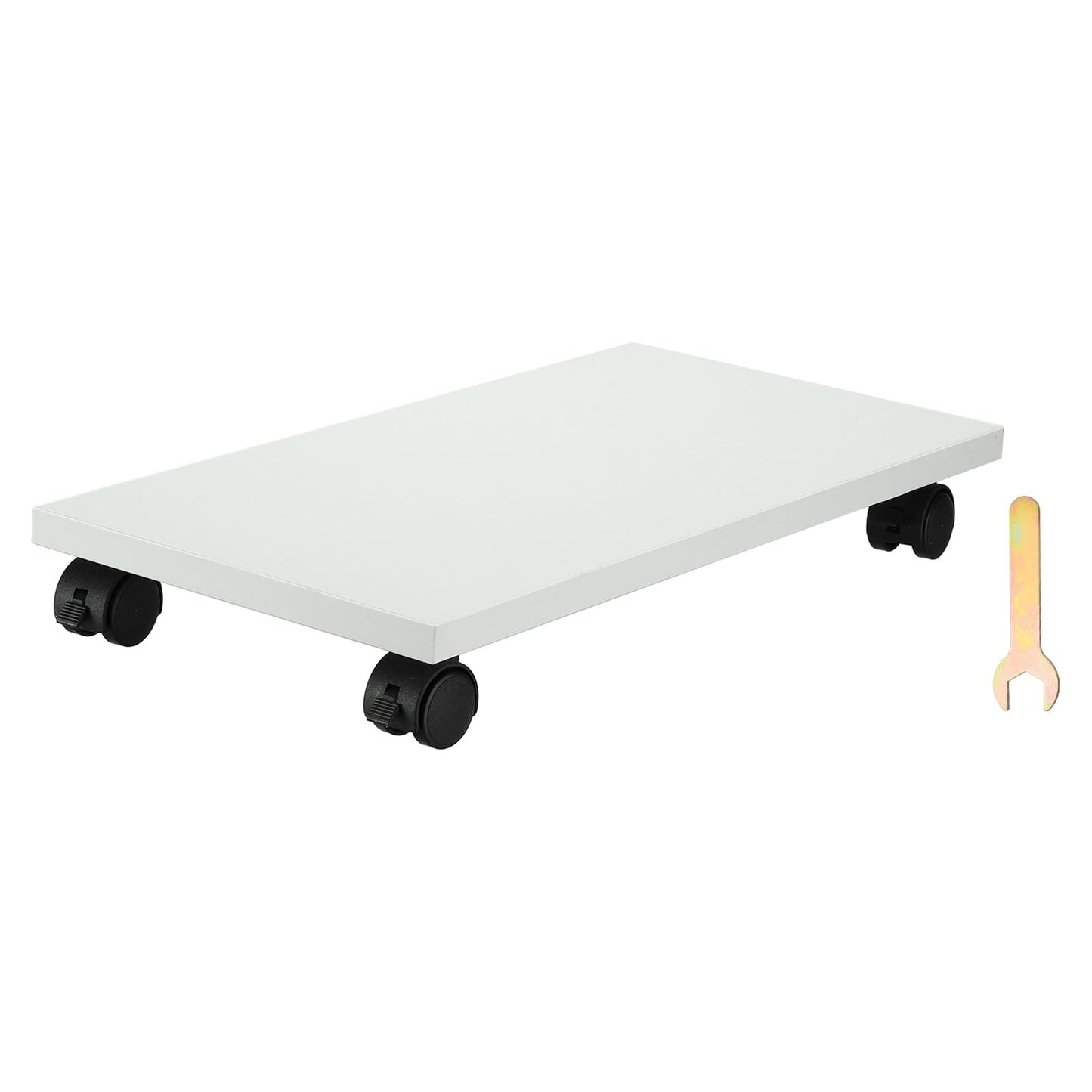 PATIKIL 8x16in PC Stand, Computer Tower Stand Wood CPU PC Holder Under Desk Mobile Cart 4 Caster Wheel for Floor Carpet Tower ATX Case Printer Potted