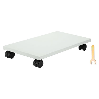 PATIKIL 8x16in PC Stand, Computer Tower Stand Wood CPU PC Holder Under Desk Mobile Cart 4 Caster Wheel for Floor Carpet Tower ATX Case Printer Potted
