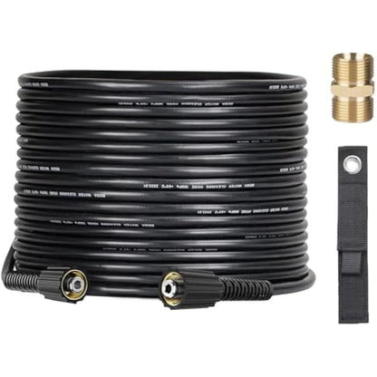 OHAYORI High Pressure Washer Hose 15M/50FT, M22 Replacement Power Washer Hose, Flexible Jet Wash Extension H ose with M22 Male Thread Connector for Pressure W asher with M 22 14mm Thread,18Mpa/2610PSI