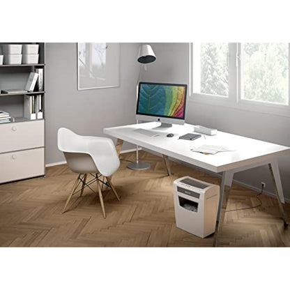 Leitz IQ Home Office Cross Cut Paper Shredder, Shreds 12-10 Sheets (70-80 gsm), 23L Bin, White, 80091000
