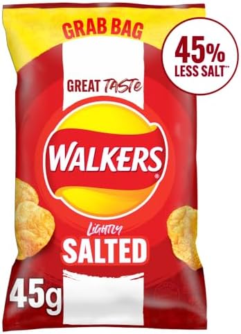 Walkers Less Salt Lightly Salted Crisps 45g (Case of 32)