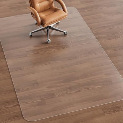 NATRKE Clear Office Chair Mat for Hard Floors, Large Transparent Desk Chair Mat PVC Computer Chair Floor Mat for Furniture Wooden Floor Protector for Home Office, BPA and Phthalate Free,120 x 150 cm