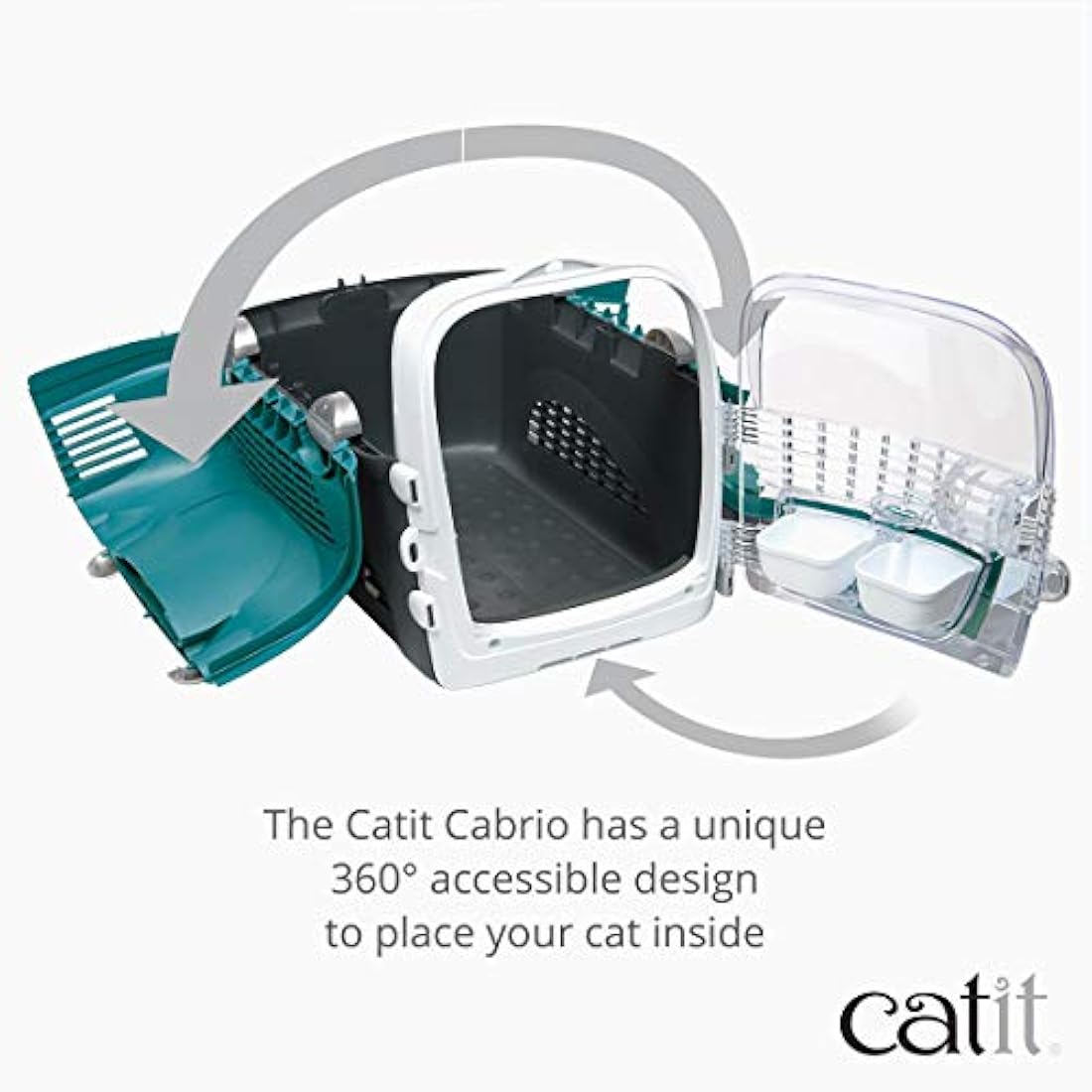 Catit Cabrio Cat Carrier, Turquoise