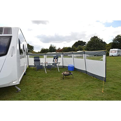 BITS4REASONS 8 Metre Long Maypole New Model MP9538 5 Panel Steel Poled Windbreak. Offers Privacy & Wind Protection Perfect For Outdoor Activities Such As Camping or Beach Outings (8m x 1.4m)