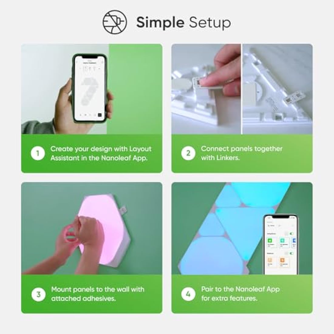 Nanoleaf Shapes Mini Triangles - 10 Pack