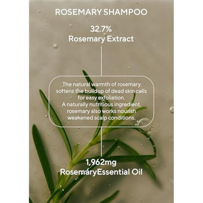 AROMATICA Rosemary Scalp Scaling Shampoo and Conditioner Set 13.53 fl.oz each – Vegan Hair Care Gift Set with Rosemary Oil. Sulfate Free Shampoo Conditioner For Hair Growth