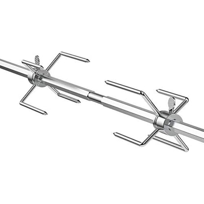 onlyfire BRK-6012 Universal Gas Grill Rotisserie Kit, 12x12 mm heavy duty Hexagon Spit Rod, 114cm long, Electric Motor for UK