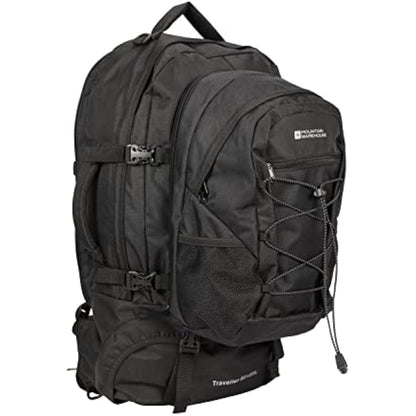 Mountain Warehouse Traveller 60 + 20L Rucksack - Durable Backpack with Rain Cover, Detachable Daypack, Adjustable Back Support - Great for Camping, Hiking, Travelling