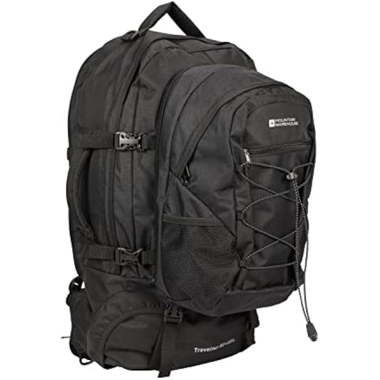 Mountain Warehouse Traveller 60 + 20L Rucksack - Durable Backpack with Rain Cover, Detachable Daypack, Adjustable Back Support - Great for Camping, Hiking, Travelling
