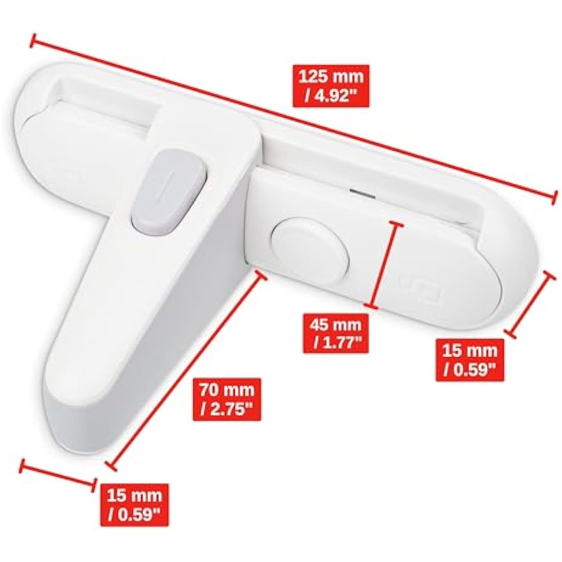 Door Handle Lock, 2 pcs, White, for Children and Pets, Prevents Opening of Doors, Child Proof Door Lock, Toddler Door Latch, Baby Safety Door Blocker, Childproof Door Lever Lock, Babyproofing Door