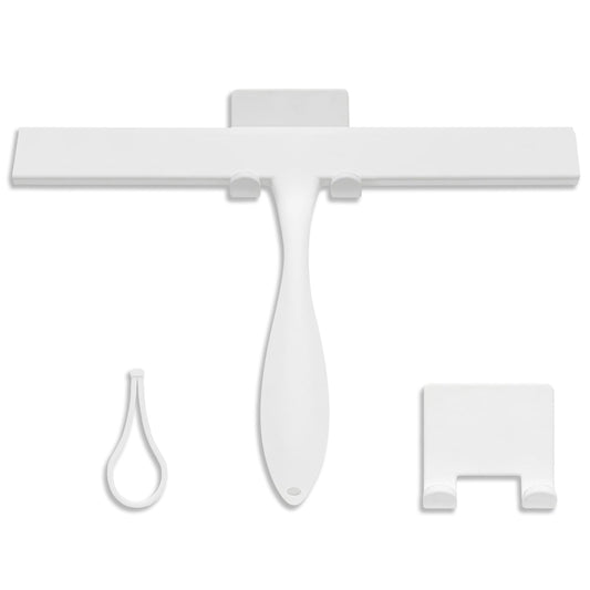 FY&XZH Silicone Shower Squeegee with Hook, Shower Scraper with Ergonomic Thick Handle, 27.9CM Squeegee for Shower Doors, Bathrooms, Kitchens, Mirrors,