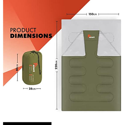 azark Premium Sleeping Bag, 350GSM, Lightweight and Waterproof, 4 Seasons of Camping, Hiking and Outdoors, Sleeping bag for Adults & Kids