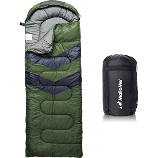 MalloMe Sleeping Bags for Adults & Kids Sleeping Bag 3-4 Season - Ultralight Backpacking Sleeping Bag Cold Weather & Warm, Lightweight Compact, Single Adult Girls Boys Winter Sleep Camping Accessories