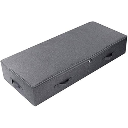 Amonsen Large Under the Bed Storage Container for Duvets, Blankets Bedding Accessories, Underbed Storage Boxes, Black Gray