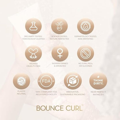 Bounce Curl Super Smooth Cream Conditioner UK | Curly Hair Conditioner | With Organic Aloe & Sunflower Oil | 8oz, 237ml