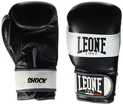 LEONE 1947, Shock Boxing Gloves, Unisex Adult, Black, 14 OZ, GN047