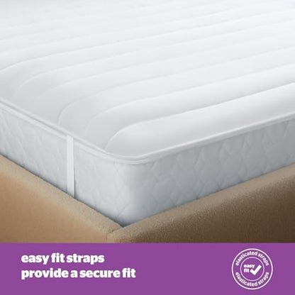 Silentnight Deep Sleep Mattress Topper Single Bed - Soft Supportive Comfortable Durable Bed Topper with Easy Fit Elasticated Straps - Hypoallergenic and Machine Washable - Single - 190x90cm