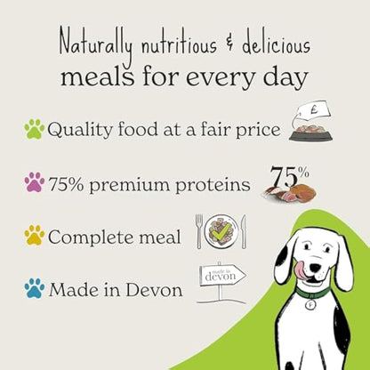 Forthglade Wet Dog Food Variety Pack (12 x 395g Trays) - Grain Free & Hypoallergenic Dog Food, Adult 1 Year+, Turkey, Lamb & Duck with Vegetables, Complete Stomach Sensitive Meals, Natural Ingredients