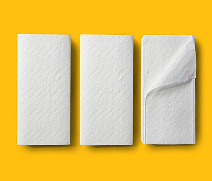 AmazonCommercial Singlefold (V-Fold / ZZ-Fold) Paper Hand Towels, 2-ply Pure Cellulose, 3990 Sheets (15 packs of 266), Sheet Size: 22 x 21 cm, H3 Dispenser Compatible