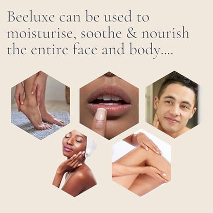 Beeluxe Multi-Purpose Moisturising Skin Balm 100ml, For Dry, Sensitive & Normal Skin, Suitable for Babies, Children & Adults, Natural Ingredients, Cruelty Free