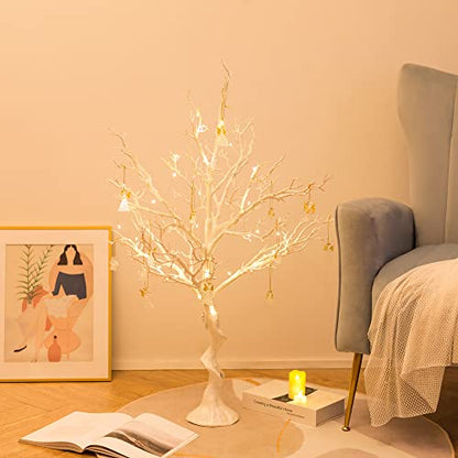 Sziqiqi 105cm White Twig Tree Easter Tree Centrepieces for Indoor Outdoor, Large Decorative Tree Branches Xmas Tall Ornamental Wishing Tree for