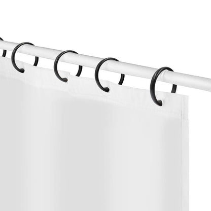 Shower Curtain Rings Plastic Curtain O Rings Hook Hanger Bath Drape Loop Clip Glide 12 Pack (O Rings Black)