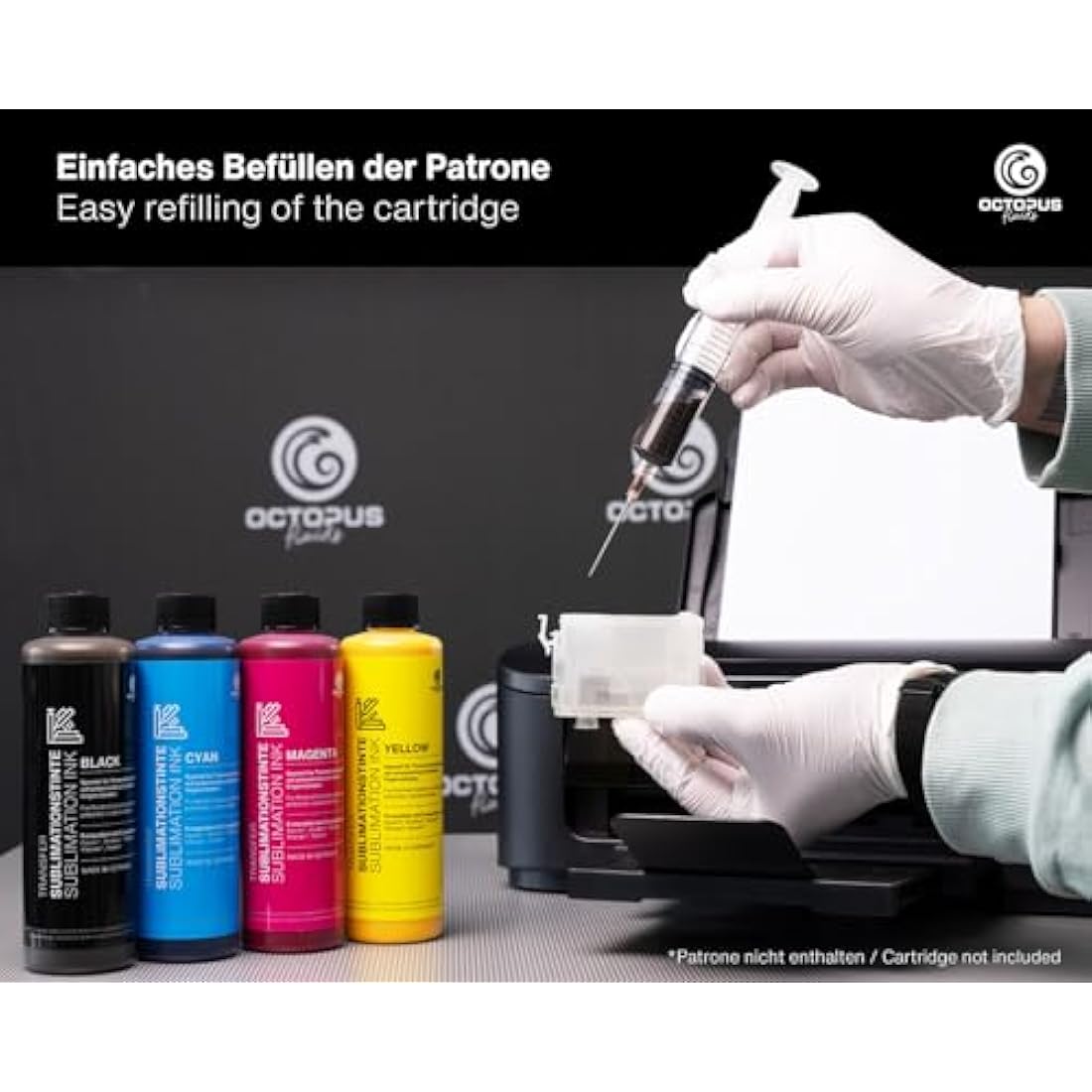 4x 250 ml Sublimation ink compatible for Epson, Brother, Roland, Mimaki, Mutoh, CMYK